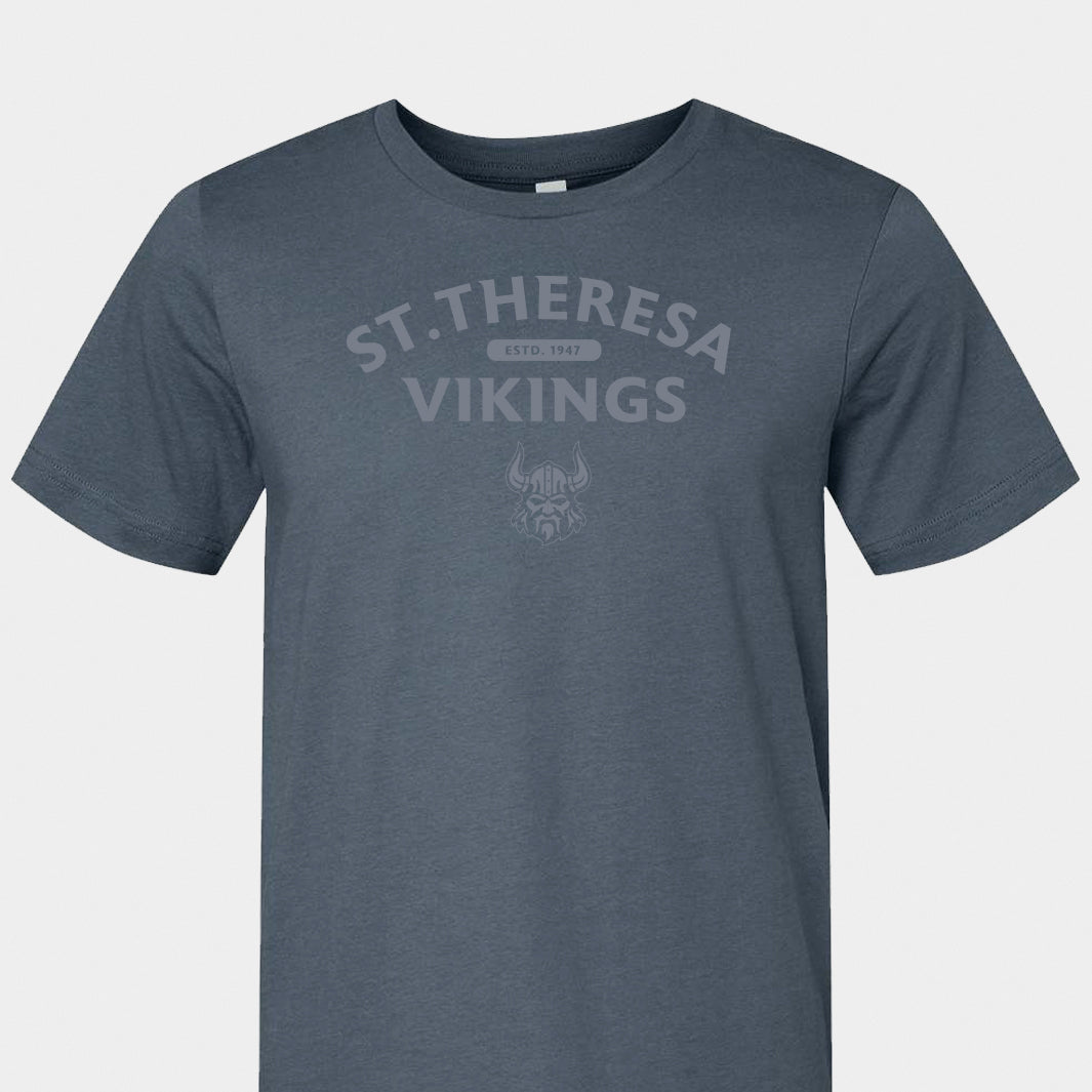 St. Theresa Vikings Vintage Shirt, Vintage Navy