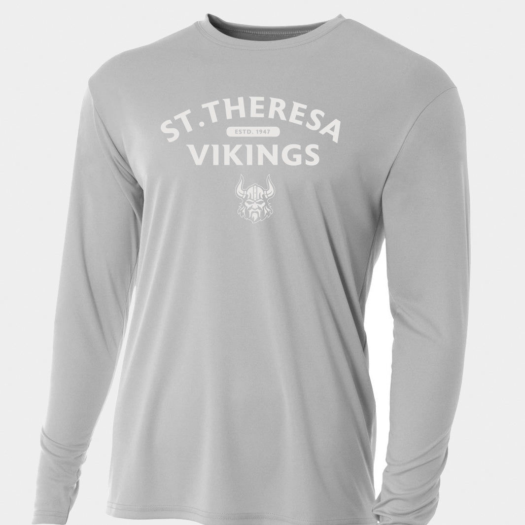 Viking Cooling Performance Long Sleeve Crew, Silver