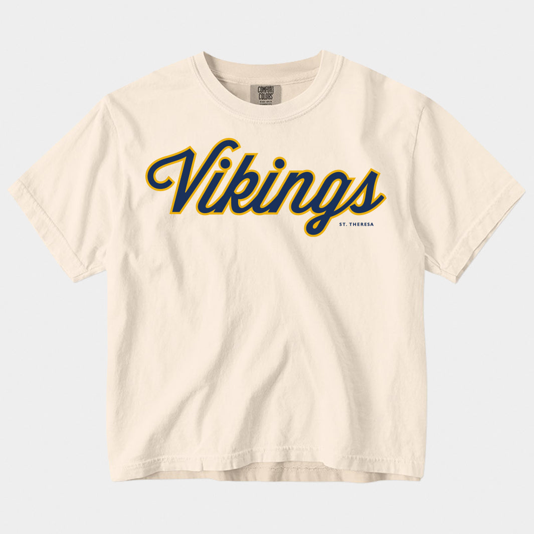 Viking Script Women's Boxy Slightly Cropped Tee