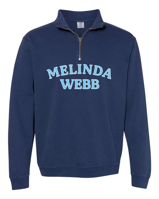 Quarter Zip Navy Sweatshirt