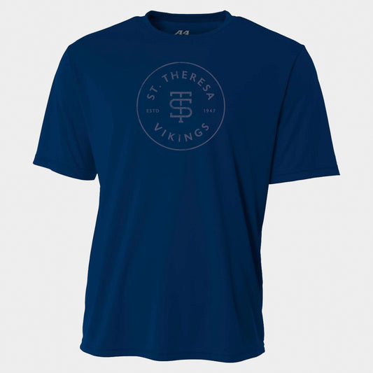 Viking Cooling Performance Short Sleeve Crew, Navy Monogram
